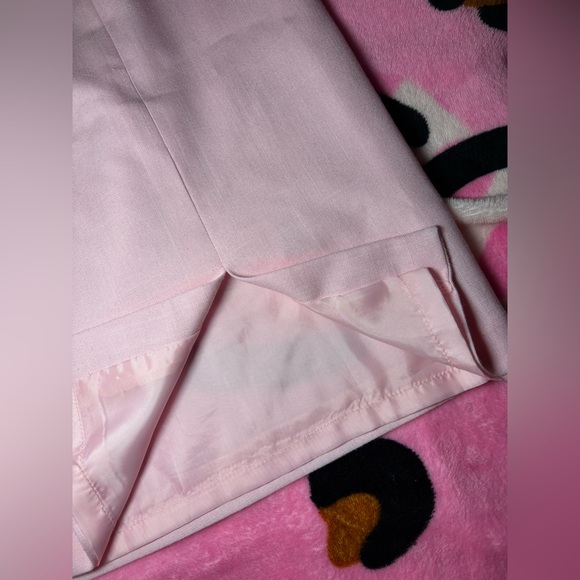 Dressbarn Pink Knee-Length Pencil Skirt with Slit - Picture 3 of 10